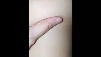 Close up fucking on a hairy twat while masturbating