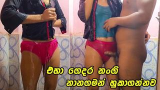 Sri Lankan ALLURING WHORE make Him SPERM two TIMES in Bathroom