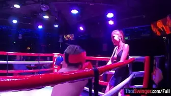 Midget boxing in Thailand lead to sex with the cute Chinese ring chick