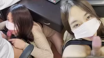 【Amateur video】I came just to blow off fuck buddy at work. Asian / Homemade / Oral sex / In-mouth