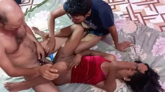 2 meat, 1 chick spunk swap and swallow threesome sex bengali