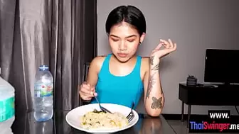 ThaiSwinger.me - Rough fuck with wet skinny Chinese teenie after she swallowed males huge dick