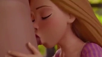 Rapunzel Deepthroat Oral Sex 3D Anime