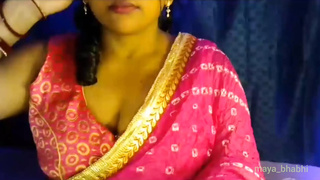 Fine Bhabhi opens her clothes and shows her melons to satisfy her sexual desire.