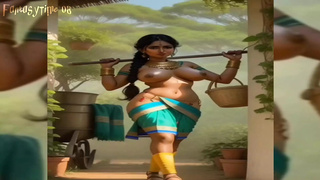 Indian village hot slut's Ai stable transformation