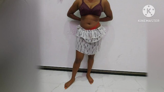 Sri lankan office bitch dressing&undressing