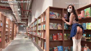 Teaser - Risky Flashing my Cunt & Small Boobies in a Stunning Bookstore ????