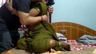 Professor Priya Sen fucking hard and riding dong in saree with her Bf
