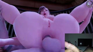 Chun Li Street Fighter Taking Sperm in Her Booty in 3D Animation