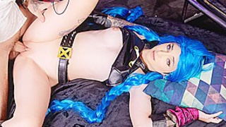 VR Conk League Of Legends Jinx A sexy Teen Cosplay Parody with Stevie Moon In HD Porn