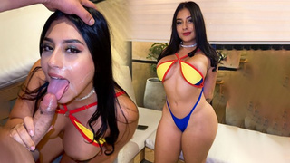 Colombian celebrating the Copa América gigantic facial on face and hard sex.PinUp