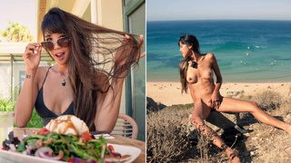 100% Beach Club Public Outdoor Masturbate Risky Nudity