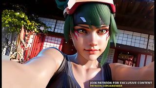 3D Porn : Overwatch - Kiriko Prick Ride Uncensored Asian cartoon AI Generated Anime