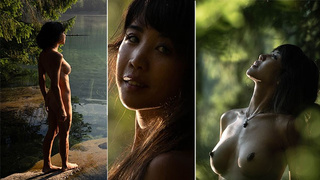 Cinematic Outdoor Yoga Risky Public Masturbates Asian Exhibitionist