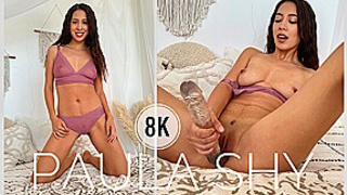 Amazing Paula Shy Masturbates With A Big Dildo
