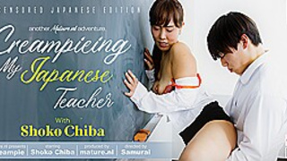 Shoko Chiba Is A Hot Japanese Teacher That Gets Fucked By Her Student And Getting A Creampie