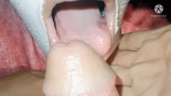 Arab spunk in mouth she love sperm_شرموطة ترضع زبي وتشرب اللبن